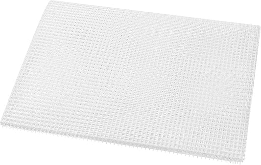 Blank Rug Hooking Mesh Canvas for Rug Making Tapestry Latch Hook Crafts(White,39x59inch)