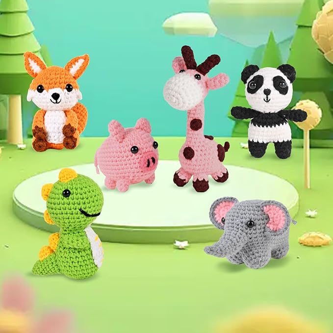 Wunila Crochet Kit for Beginners, 2026 DIY Craft for Adults, Great Gifts for Crochet Lovers, Crocheting Animals Kits with Step by Step Videos, Yarn,Crochet Hook, Birthday Gift, Holiday Gift
