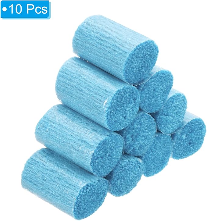 PATIKIL 10 Rolls Latch Hook Yarn Kit - Precut Rugs Yarn for Making Crochet Bundles, Tapestry DIY Craft - for Adults Beginners - Lake Blue
