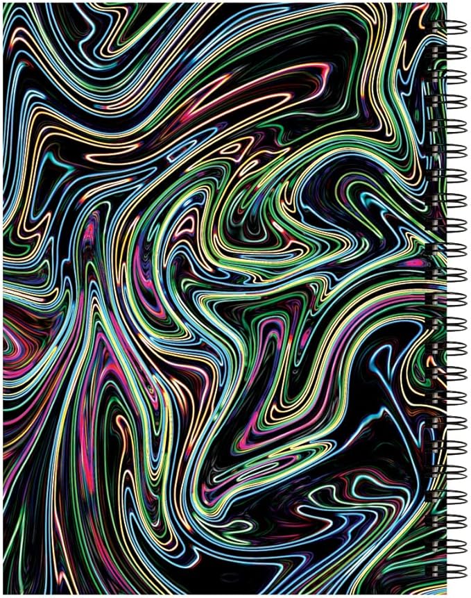 UCreate Fashion Poly Sketch Book Abstract Design, 9" x 12", Neon 75 Sheets