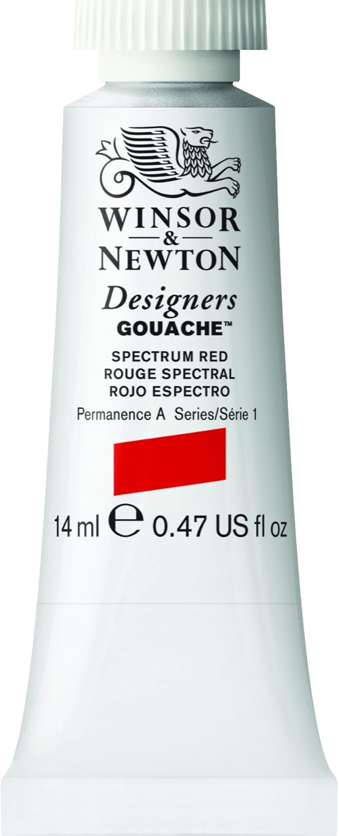 Winsor & Newton Designer's Gouache, 14 ml (0.47oz) tube, Spectrum Red