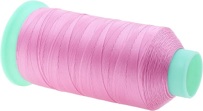 Mandala Crafts Size 92 280D T90 Bonded Nylon Thread - Pink 1100 YDs Tex 90 Heavy Duty Sewing Threads for Leather, Jeans, Weaving, Outdoor Marine Upholstery