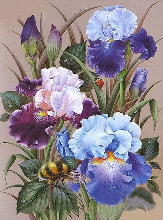 Koikify 5D Diamond Painting Kits for Adults, Full Round Drill Flower Painting 5D Cross Stitch Arts Resin Diamond Picture Beads Pasted Craft DIY Painting for Home Wall Decor, Gift 11.8 x 15.7 Inch