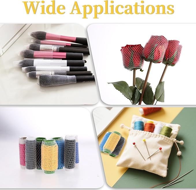 100 Pcs Thread Net Spool Saver, Embroidery Machine Thread Spools Sleeve Nets for Different Sizes of Embroidery Sewing Quilting Threads Spools and Cones (6 x 1 cm)