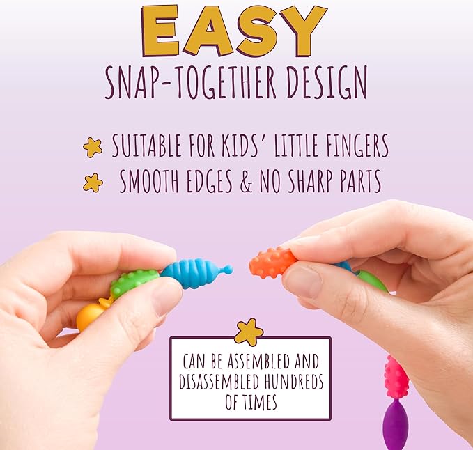 Orian Pop Beads Jewelry Making Kit for Girls, 550+ Piece Set, Pop Beads for Girls Ages 3 and Up, Fun and Colorful Snap Beads, Bracelet Making Kit, Necklaces and Rings. Great Colorful Unicorn Gift Bag