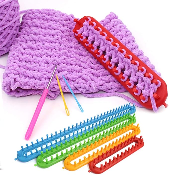 JapanAmStore Long Knitting Loom Set DIY Knitting Loom for Scarf Sweater Shawl Knitter Weaving Tool (S/M/L/XL)