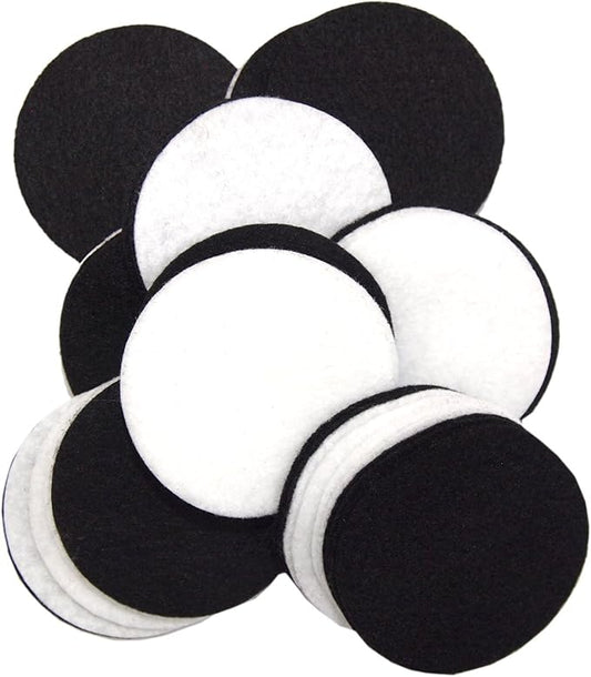 Playfully Ever After Black & White Craft Felt Circles (2.5 Inch - 48pc)