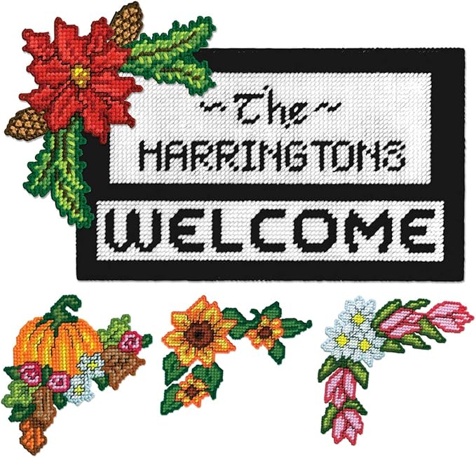 Design Works Crafts Seasonal Welcome Plastic Canvas Kit