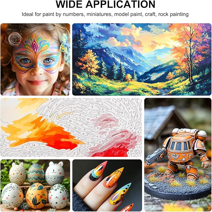 Nicpro Detail Paint Brushes 5 PCS Aesthetic Extreme Fine Tip 10/0 Professional Miniature Painting Artist Brush Set for Micro Watercolor Oil Acrylic Craft Models Rock Army Paint by Number for Adult