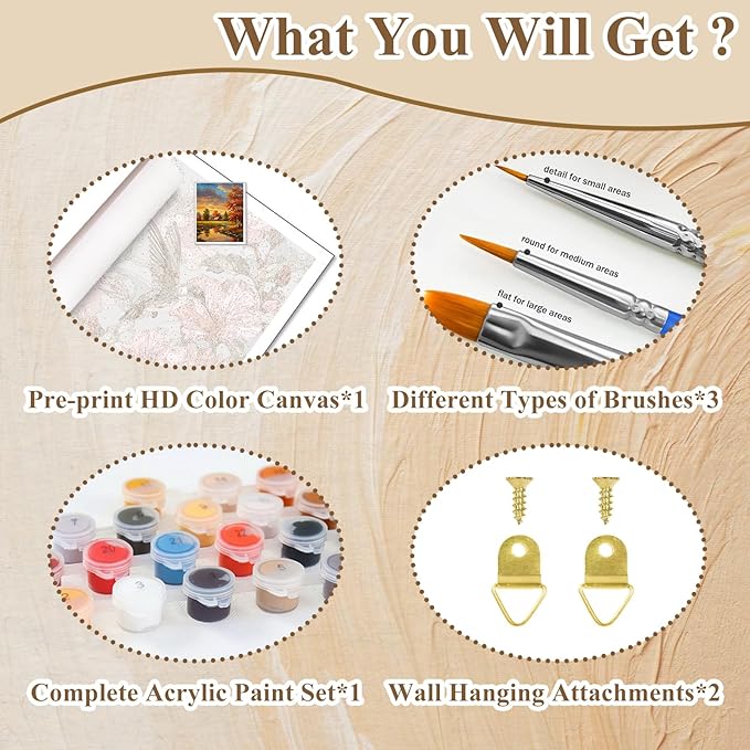 HMZephitiquc Paint by Numbers Kit for Adults Landscape, Adult Paint by Number Sunset, Landscape Painting by Numbers, Easy Acrylic Oil DIY Crafts for Gift Home Decor 16x20 in