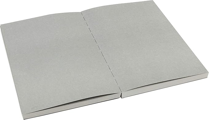 SoHo Urban Artist Open Bound Sketch Pads - Open Coptic Bound Sketch Pads for Drawing, Calligraphy, Any Dry Media, & More! - [Grey - 11x14 - Single]