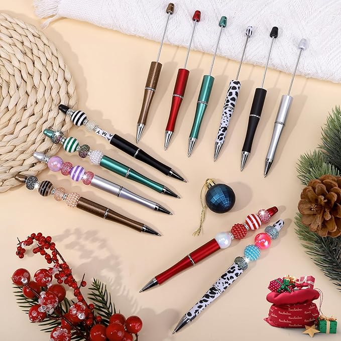 Zifengcer 192Pieces DIY Beaded Pens Kit - Beads beadable Supplies Bulk Diamond Art Pen,Beads for pens Making kit