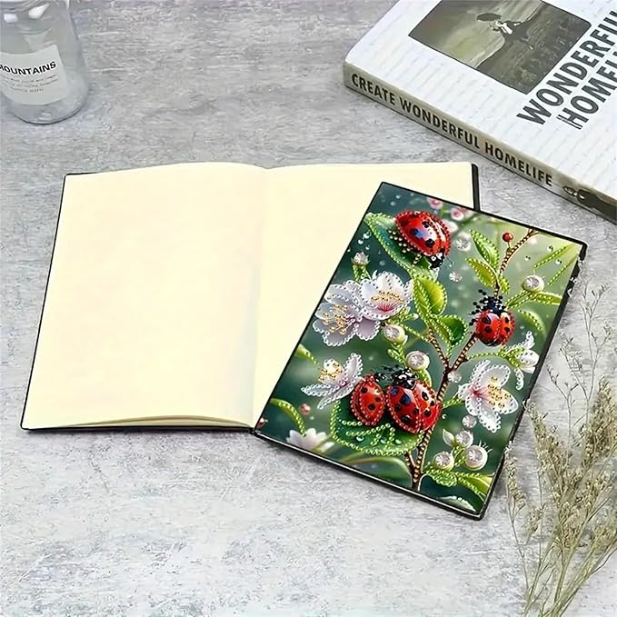Insect Diamond Painting Notebook for Adults, A5 Diamonds Art Journal and DIY Sketchbook, Diamond Art Kit Supplies,Gift for Beginners, Craft Lovers, Artists. (Insect)