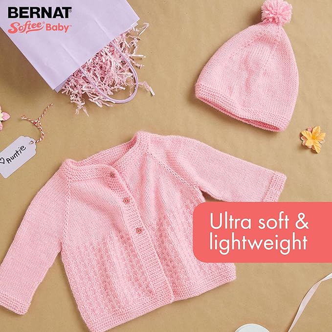 Bernat Softee Baby White Yarn - 3 Pack of 141g/5oz - Acrylic - 3 DK (Light) - 362 Yards - Knitting/Crochet