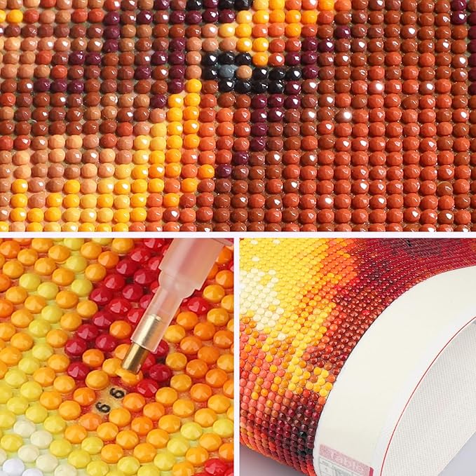 SENQAO Diamond Art Kits for Adults, Dragon Diamond Painting Kits for Beginner Book Round 5D Full Drill Diamond Dots Crafts for Home Wall Decor Gifts 12x16 inch