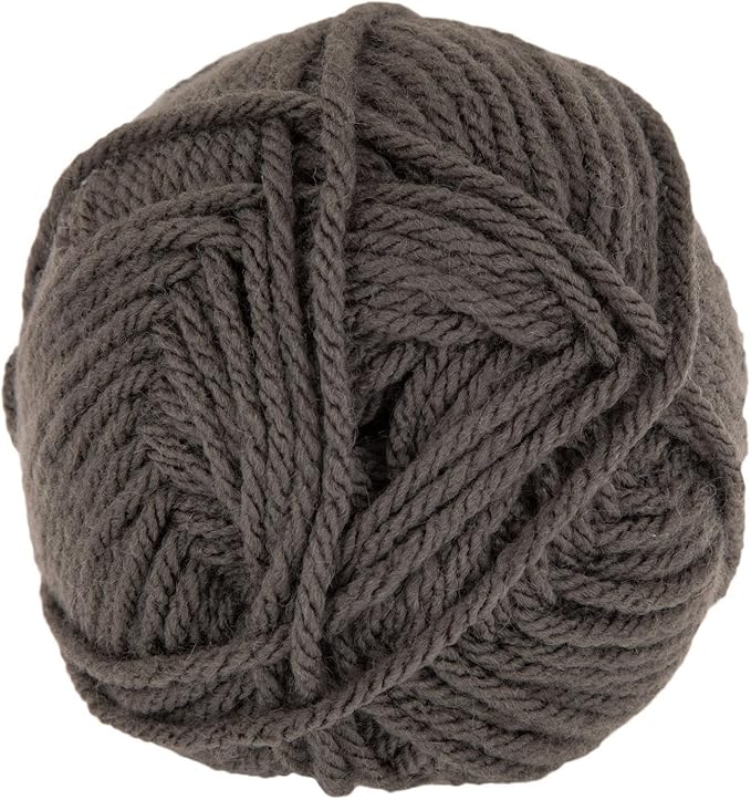 Yarn Bee Soft & Sleek Chunky - 5-Bulky - 100% Low Pill Acrylic, Yarn for Crocheting & Knitting Blankets, Hats, Sweaters, and More, Set of 2, 40 Dark Gray