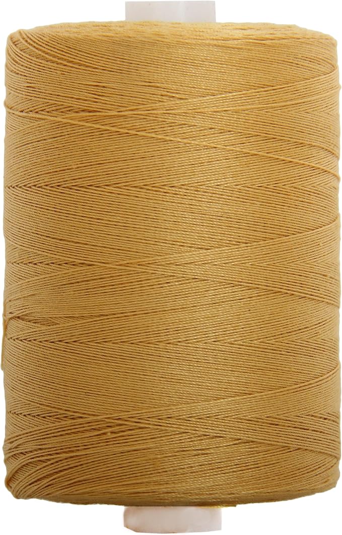 Threadart 100% Cotton Thread | for Quilting, Sewing, and Serging | 1000M Spools 50/3 Weight | Old Gold 729