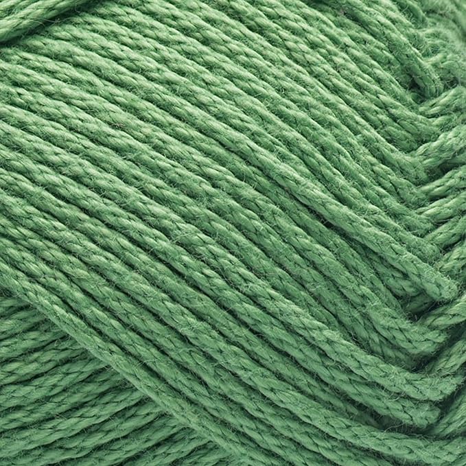 Caron All Day Cotton Yarn - 100g/3.5oz - 100% Mercerized Cotton - 173 Yards Bundle with Bella's Crafts Stitch Markers (Grass Green)