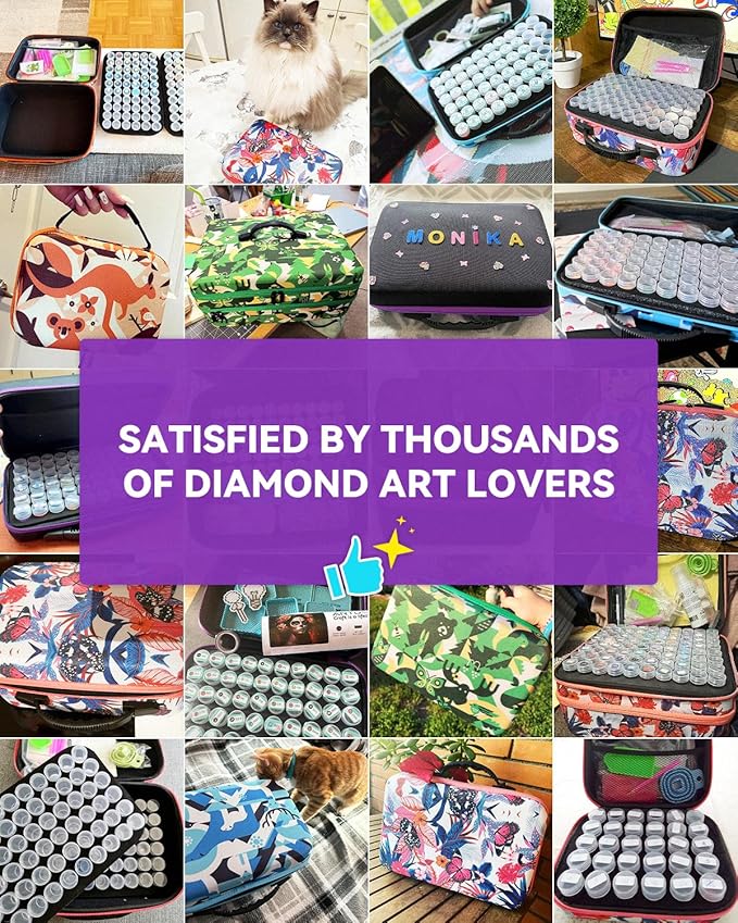 ARTDOT 240 Slots Storage Container for Diamond Art Kits for Adults,Portable Bead Storage Boxes for Diamond Painting Accessories and Tools