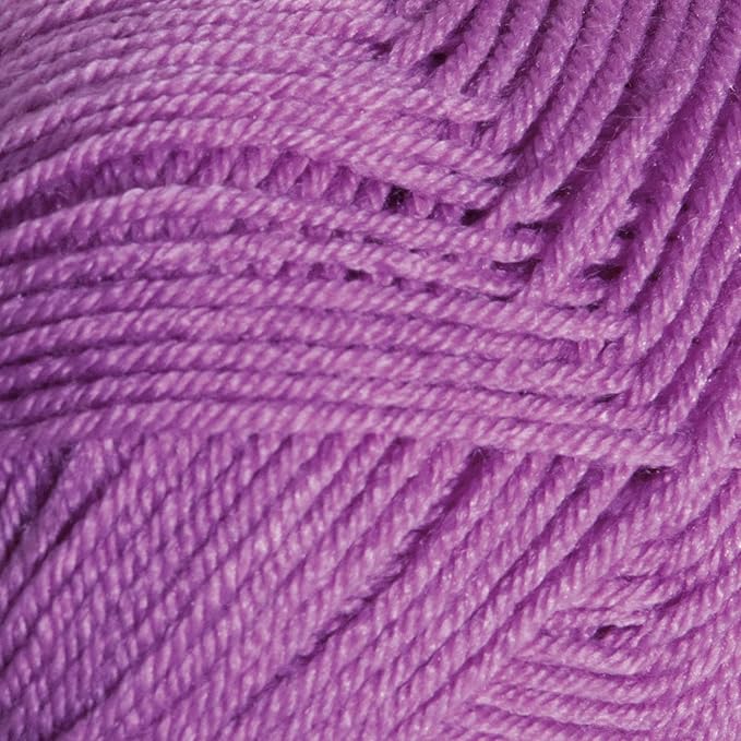 Knit Picks Brava Purple 100% Acrylic Worsted Weight Soft Yarn for Knitting, Crocheting, Knitting Machine use, Medium Weight 4 Yarn for Washable Projects (Lady Slipper)