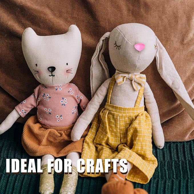 90pcs Safety Eyes and Noses for Amigurumi, Cute Doll Nose with Gaskets Animal Safety Noses for Crafts Safety Noses for Craft Doll Puppet Plush Toy Bear Accessories