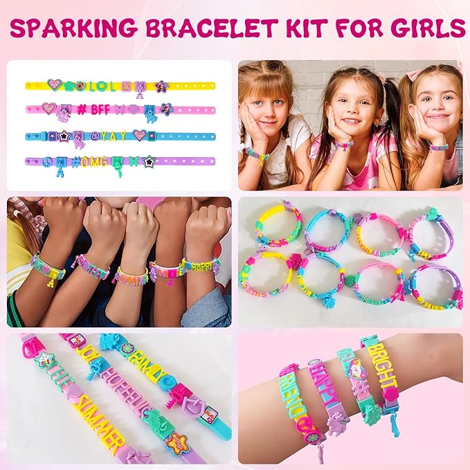 dupamind friendship bracelet making kit for girls, christmas gifts art & craft kits for kids, diy jewelry making kit, birthday present for ages 4-12, toy for age 4, 5, 6, 7, 8, 9, 10, 11, 12 years old