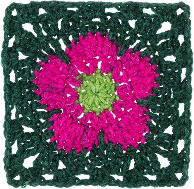Red Heart All in ONE Flower Power Hyacinth Bucket Yarn - 3 Pack of 8.8oz/250g - 100% Acrylic - #4 Worsted (Medium) - 440 Yards - Knitting/Crochet