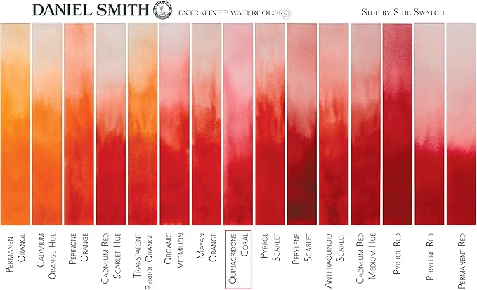 Daniel Smith Extra Fine Watercolor Paint, 5ml Tube, Quinacridone Coral, 284610088