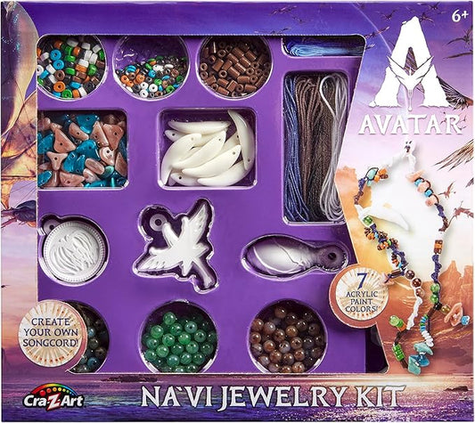Avatar Na’vi Jewelry Making Kit by CRA-Z-Art, Make Your Own Bracelets, Necklaces & Songcord, Beads, Charms, Threads & Paints, Creative Craft Kit for Kids Ages 6+