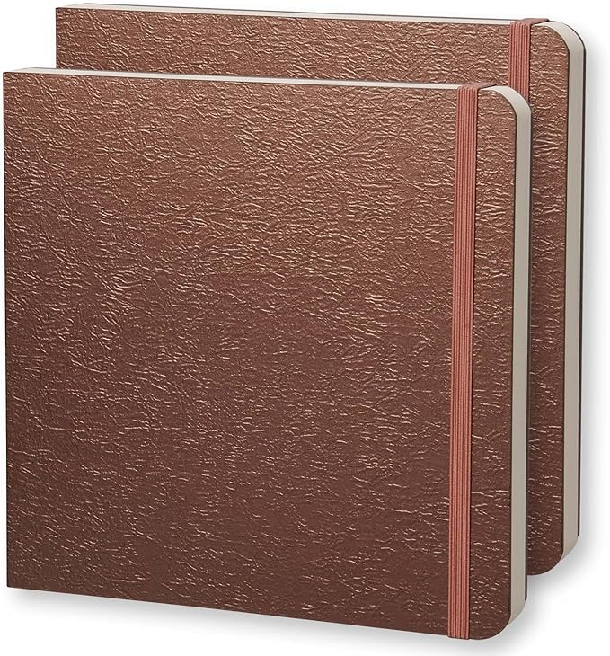 SEMLEART Watercolor Journal - Compact & Portable, 2 Pack, Cold-Pressed, 110lb/230gsm - Ideal for Sketching and Watercolor Painting on The Go (6.5×6.5in)