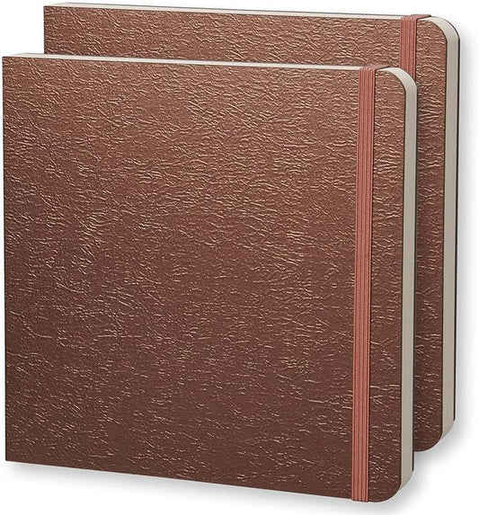 SEMLEART Watercolor Journal - Compact & Portable, 2 Pack, Cold-Pressed, 110lb/230gsm - Ideal for Sketching and Watercolor Painting on The Go (6.5×6.5in)