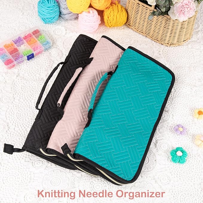 Knitting Needles Case (up to 14 Inches) - Needle & Crochet Hook Organizer