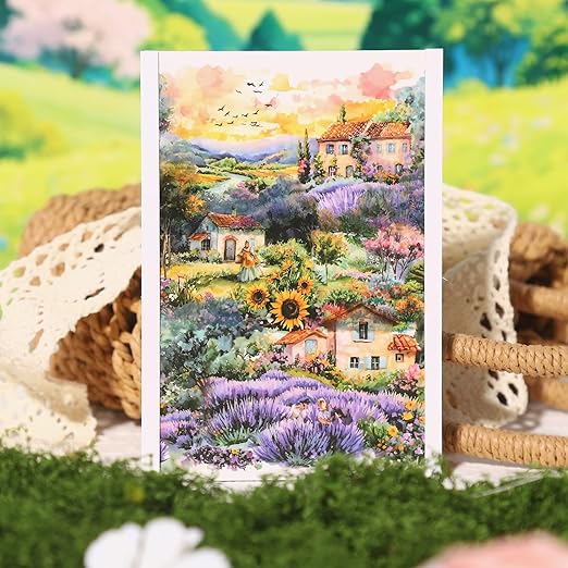 6 Rolls Scenic Landscape PET Tape, Seamless Countryside and Mountain Views Decorative Scrapbook Supplies for Journaling Planners and Creative Crafting