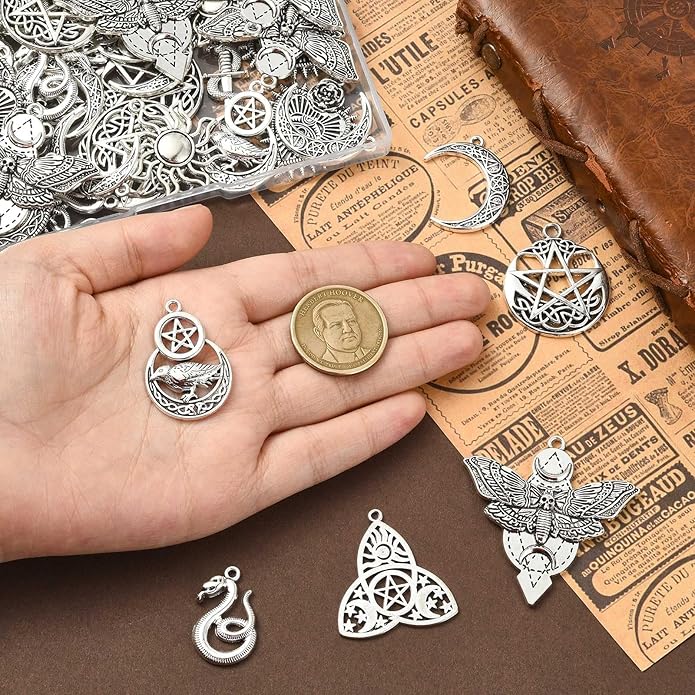 Antique Silver Cross Drink Insect Animal Theme Charms for DIY Jewelry Bracelet Necklace Earring Keychain Decor