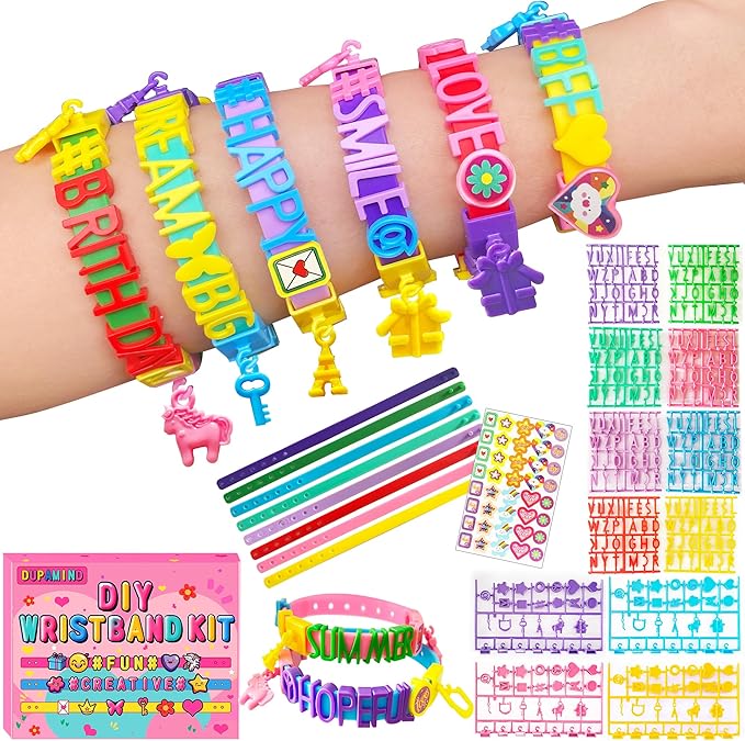 dupamind art & craft kits for kids, christmas gifts friendship bracelet making kit for girls, diy jewelry making kit, birthday present for ages 4-12, toy for age 4, 5, 6, 7, 8, 9, 10, 11, 12 years old