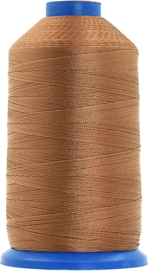 Mandala Crafts Size 92 280D T90 Bonded Nylon Thread - Russet Brown 1100 YDs Tex 90 Heavy Duty Sewing Threads for Leather, Jeans, Weaving, Outdoor Marine Upholstery