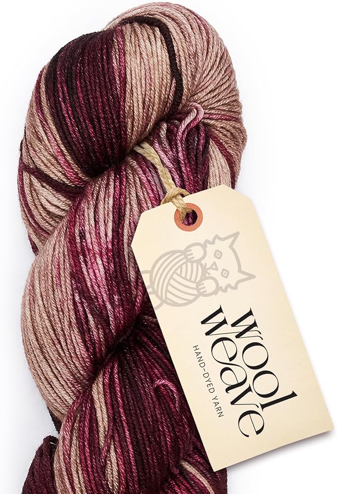 Superwash Merino Wool Yarn for Knitting & Crocheting - Hand Dyed Variegated Yarns, 100gr, 240 Yards, Dk Weight - Luxurious, Soft & Durable Cafe Rose Yarn