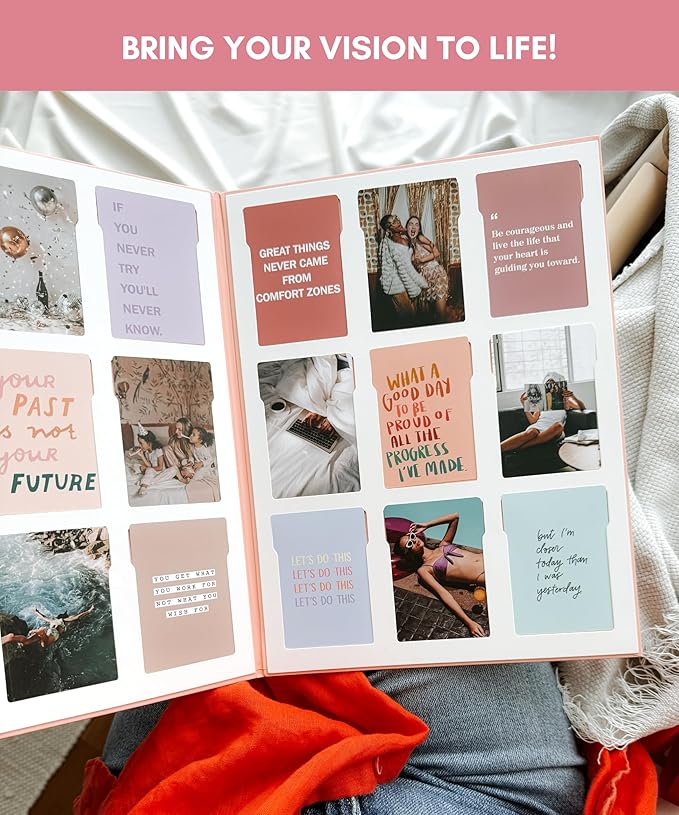 Lamare Vision Board Kit – Premium Dream Board Supplies – Complete Vision Board Supplies for Women, Mood Board Supplies & Collage Book for Manifestation