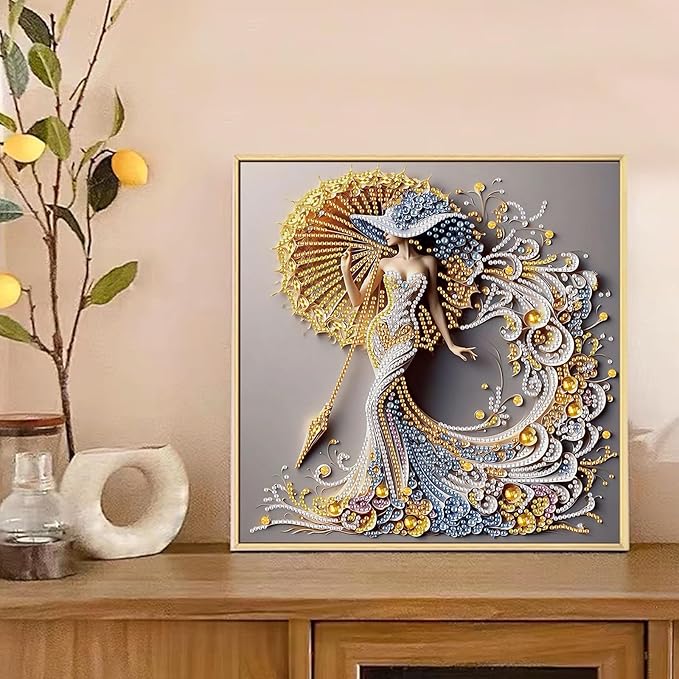 AiYuanzsh 5D Special Shaped Diamond Painting Kit - Charming Goddess Design, Unique Crystal Rhinestone Diamond Art Set for Beginners and Adults, Perfect for Home Wall Decor and Holiday Gifts