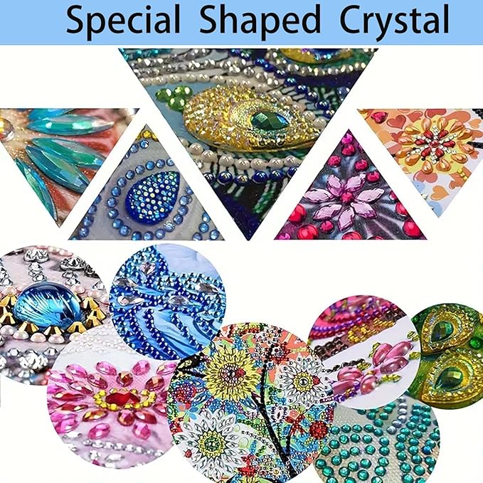 AIBOERL Tabletop Ornament DIY Diamonds Art Painting kit,Landscape Art Desktop Diamonds Painting Kit for Adult, Acrylic Diamonds Painting Board Kit Ornament, Special Crystal Diamond