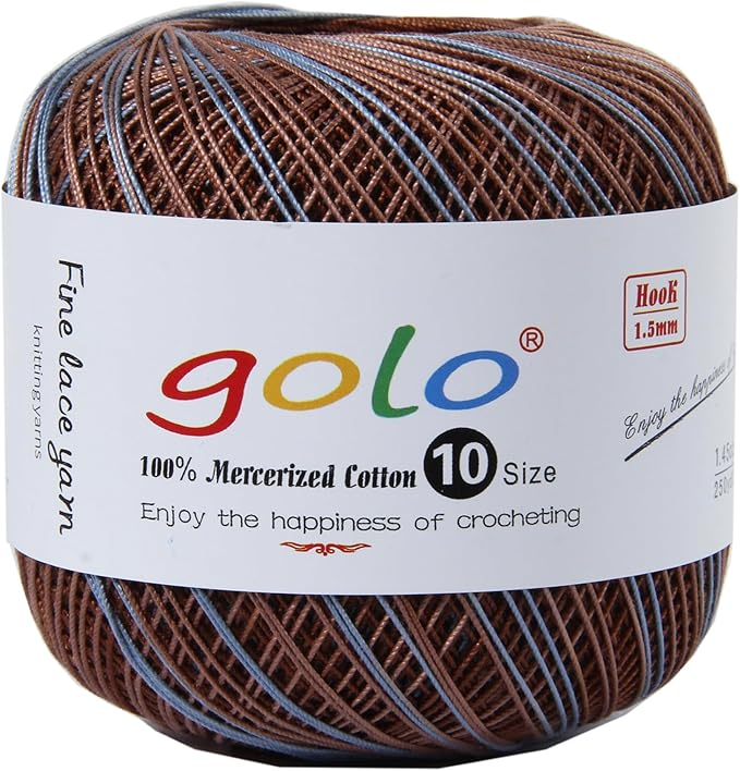 golo Crochet Thread for Size10 Yarn Space-Dyed Yarn for Hand Knitting D604