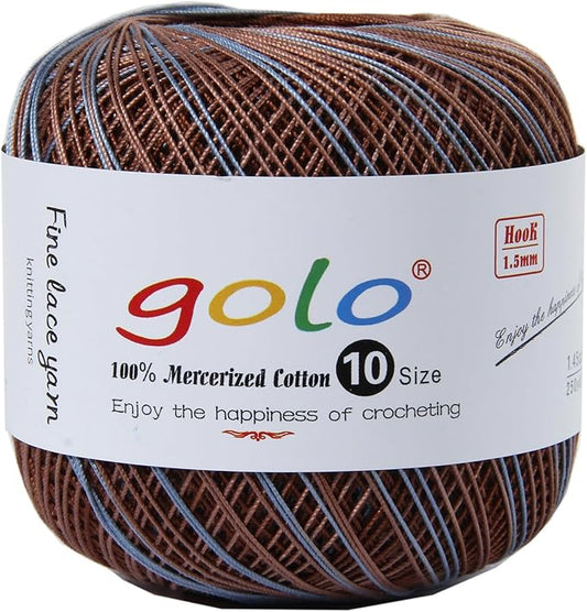 golo Crochet Thread for Size10 Yarn Space-Dyed Yarn for Hand Knitting D604