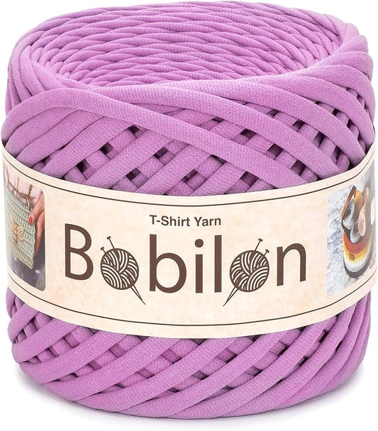 Cotton T-Shirt Yarn – 5–7 mm Jersey Ribbon for Crochet, Knitting, Macrame, DIY Crafts – 110 Yards – Soft Cotton for Bags, Baskets, Cushions – Bubble Gum