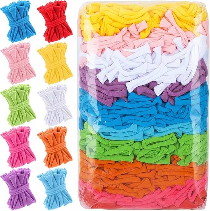 Kifmurase 1000 Pcs Refill Loops for 7 Inch Weaving Loom, 10 Colors Loom Loops for Potholder Making, Elastic Weaving Loop Craft Flexible Loom DIY Kit Craft Bands for Adults DIY Projects Gifts