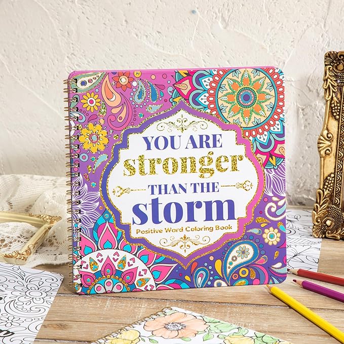 Women's Coloring Book 30 Pages Inspirational Quotes Coloring Books for Adults to Relax and Relieve Anxiety, Gift for Mother's Day, Birthdays, Christmas, Anniversaries