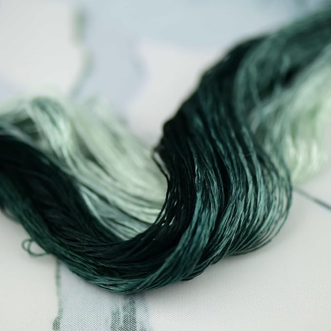 Natural 100% Silk Thread, Handmade Embroidery Thread Silk Floss 7 Colors 110m Each (47)