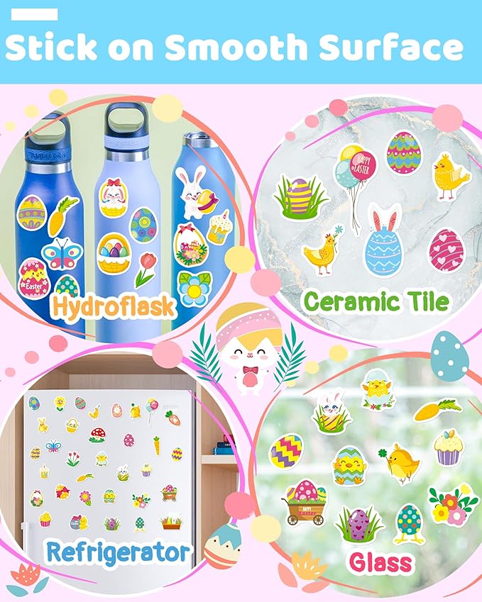 benresive reusable sticker books for kids, sticker books for toddlers, toddler travel toys activities crafts ages 3 and up birthday gifts - easter