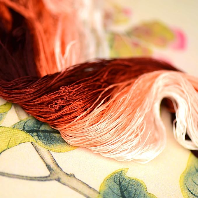 Mulberry Silk Floss Embroidery Thread Floss-Cross Stitch Threads China Silk Woven Jewelry Threads DIY Sewing Kits (30)
