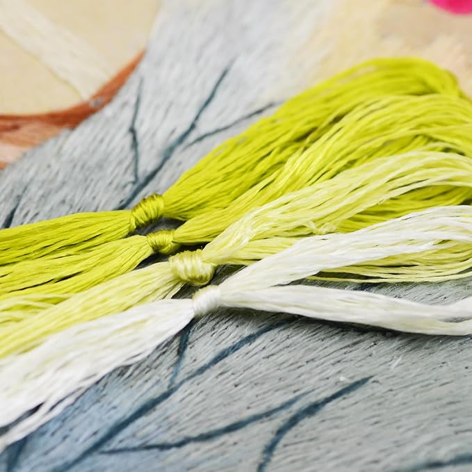 4 Skeins Mulberry Silk Floss Embroidery Thread Floss-Cross Stitch Threads China Silk Woven Jewelry Threads DIY Sewing Kits (21)