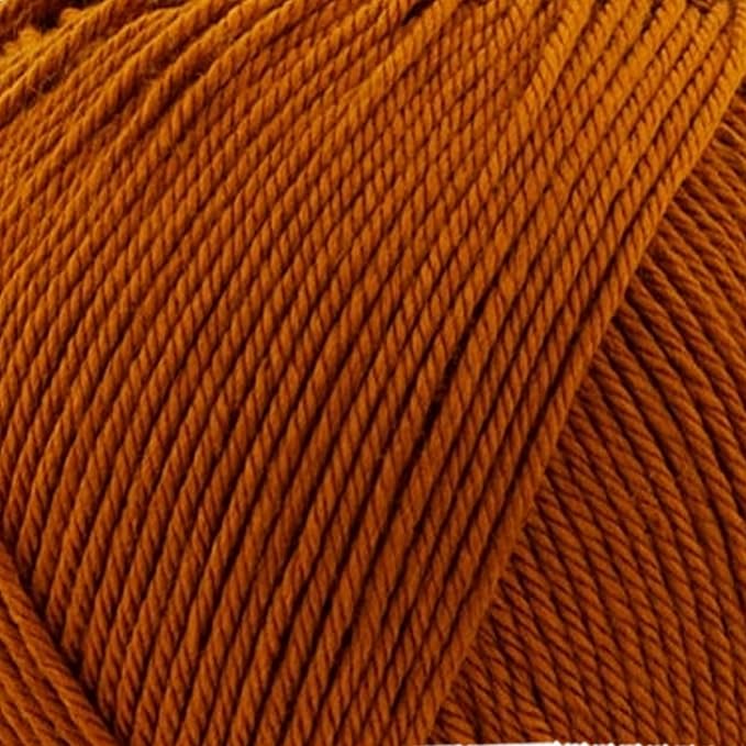 Silky Touch Acrylic Yarn - Soft Sport Weight Yarn for Crochet & Knitting - 100g / 383yds - 100% Microfiber Acrylic - Lightweight Fine Smooth Yarn(Brown - Spice, 1 Skein)